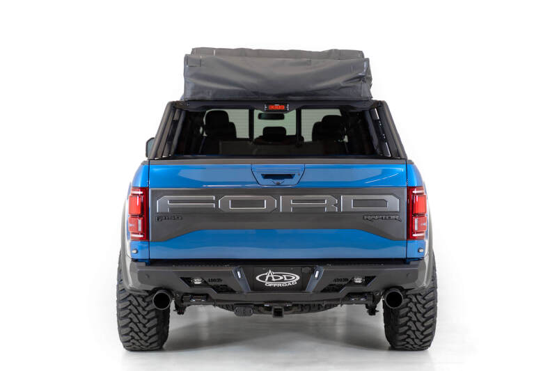 Ford Raptor Chase Rack - Addictive Desert Designs - ADD-Lander Overland Rack - Hammer Black - `15-`27